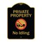 Signmission Designer Series-Private Property No Idling With Graphic, 24" H, BG-1824-9775 A-DES-BG-1824-9775 - alternate 1